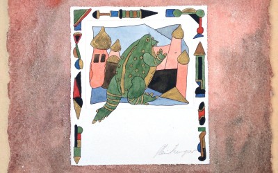 046-Phantasie dicke Kröte.mit Farbverbesserung - Aquarell