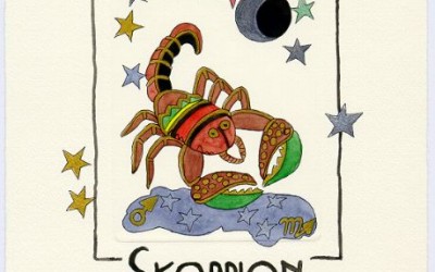 Sternzeichen - Aquarell - Scorpion