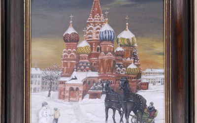Moskau Winter Öl auf Leinwand