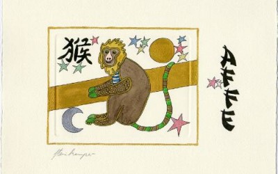 Chinesische Tiersymbole – Affe
